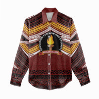 Personalised Tonga Beulah College Women Casual Shirt Polynesian Ngatu Tribal