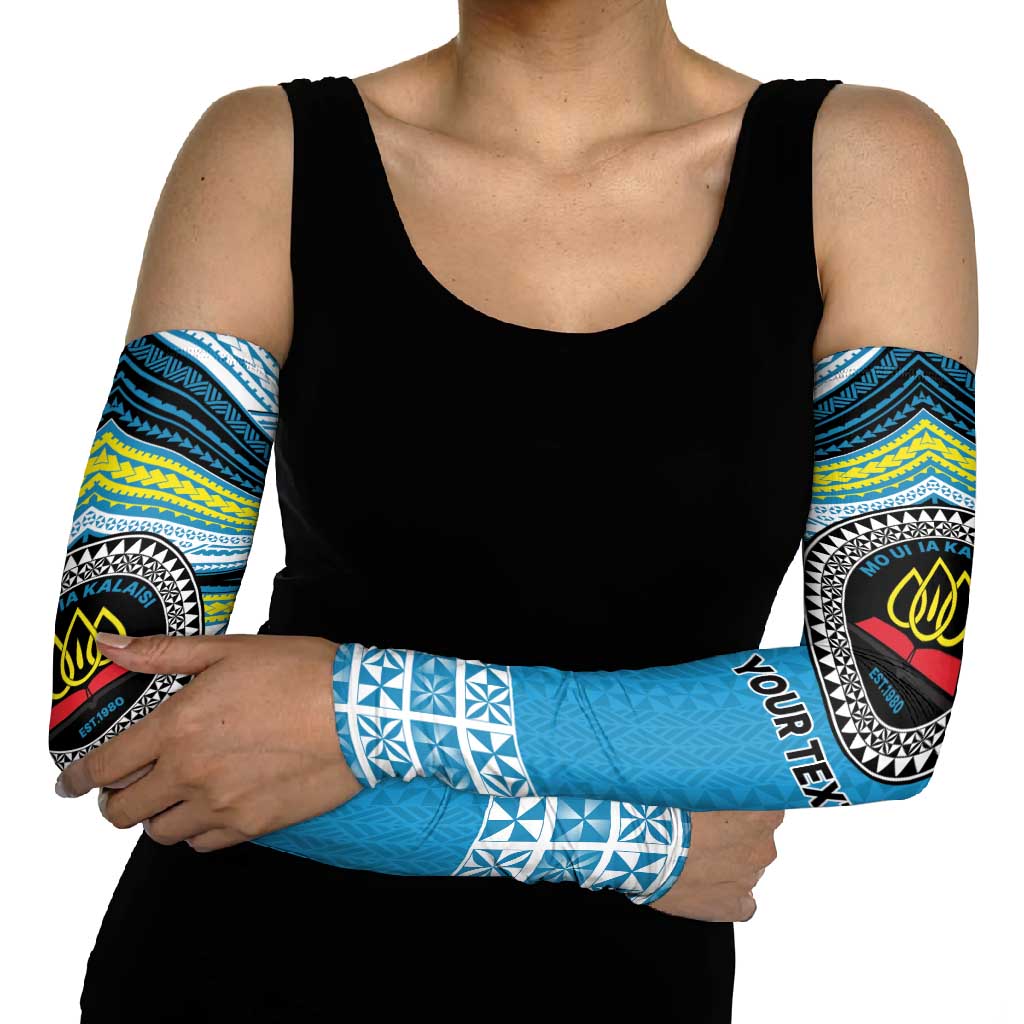 Personalised Tonga Lavengamalie College Arm Sleeves Polynesian Ngatu Tribal - Polynesian Pride