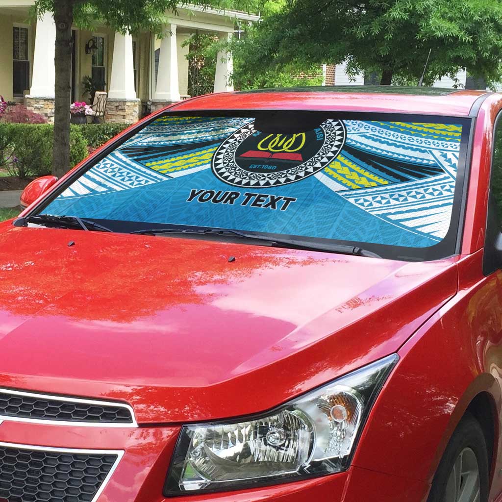 Personalised Tonga Lavengamalie College Auto Sun Shade Polynesian Ngatu Tribal - Polynesian Pride