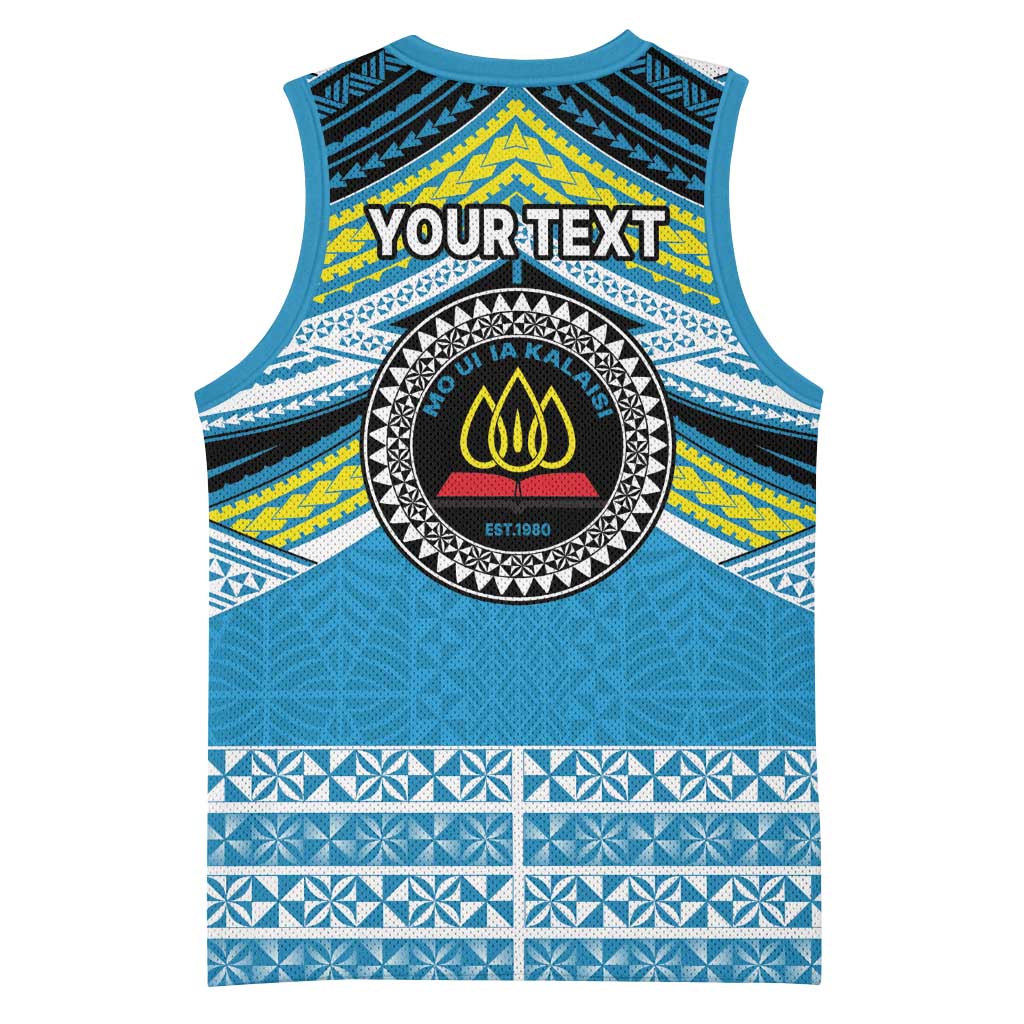 Personalised Tonga Lavengamalie College Basketball Jersey Polynesian Ngatu Tribal LT9 - Polynesian Pride