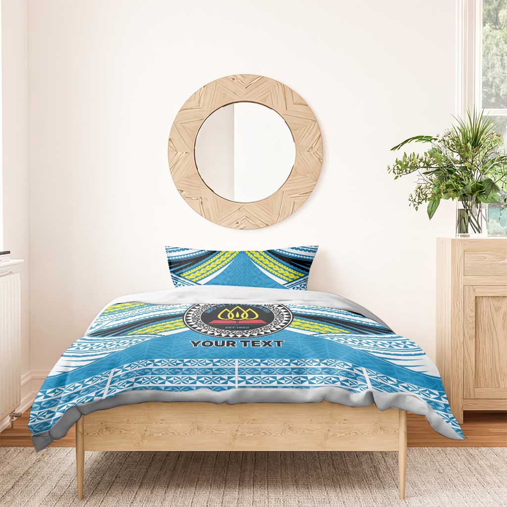 Personalised Tonga Lavengamalie College Bedding Set Polynesian Ngatu Tribal