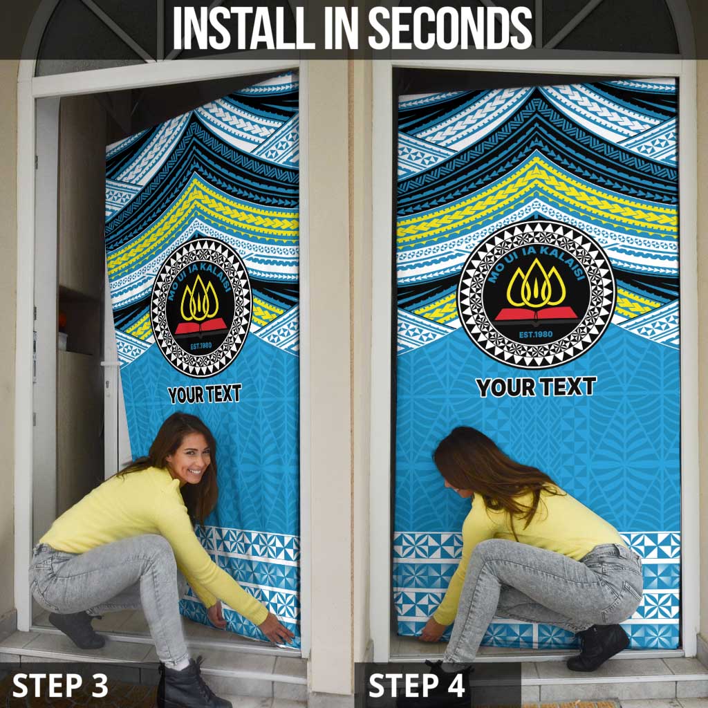 Personalised Tonga Lavengamalie College Door Cover Polynesian Ngatu Tribal LT9 - Polynesian Pride