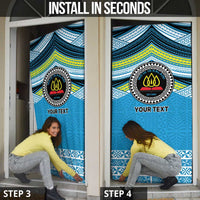 Personalised Tonga Lavengamalie College Door Cover Polynesian Ngatu Tribal LT9 - Polynesian Pride