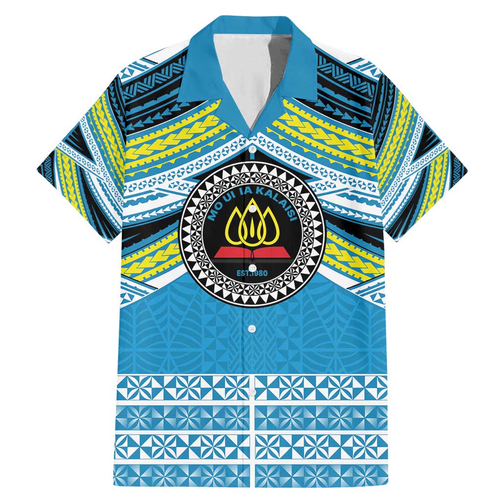 Personalised Tonga Lavengamalie College Family Matching Mermaid Dress and Hawaiian Shirt Polynesian Ngatu Tribal