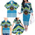 Personalised Tonga Lavengamalie College Family Matching Off The Shoulder Long Sleeve Dress and Hawaiian Shirt Polynesian Ngatu Tribal