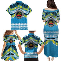 Personalised Tonga Lavengamalie College Family Matching Puletasi and Hawaiian Shirt Polynesian Ngatu Tribal