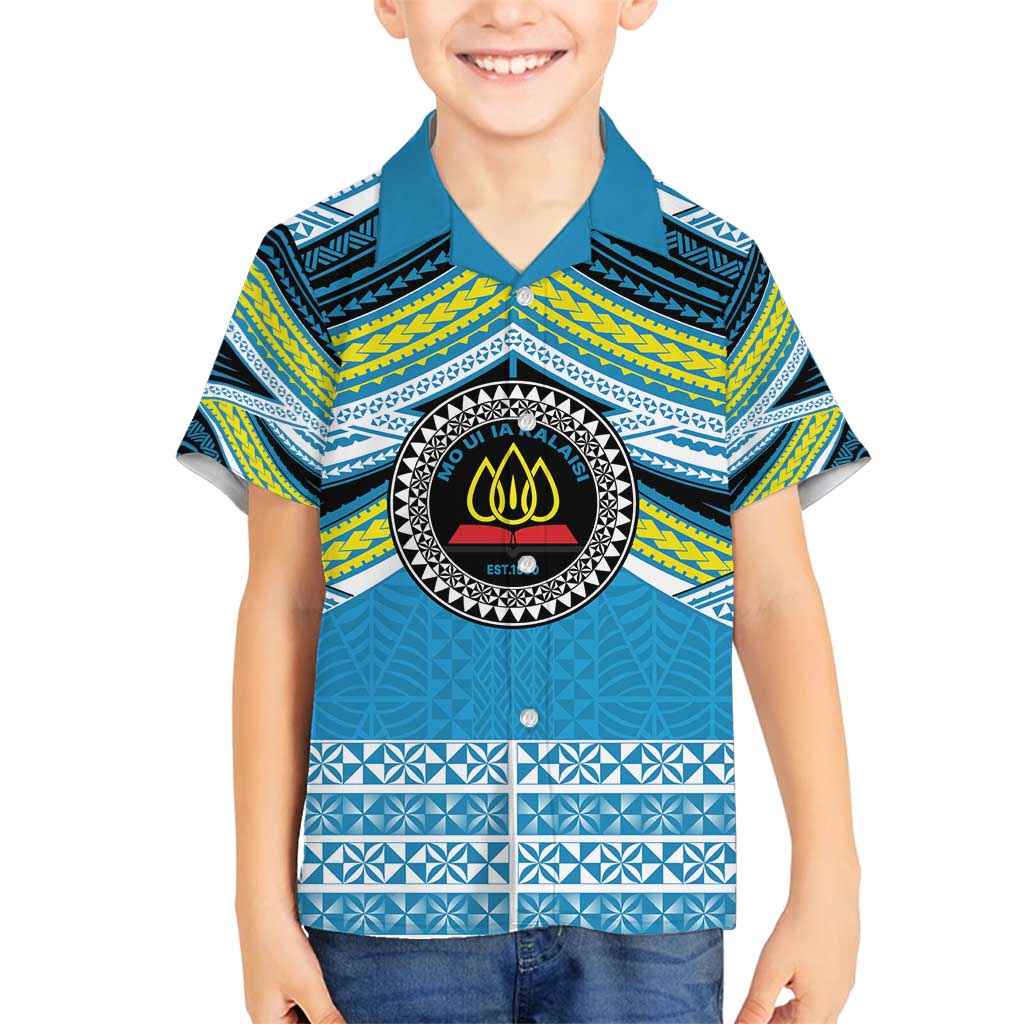 Personalised Tonga Lavengamalie College Family Matching Puletasi and Hawaiian Shirt Polynesian Ngatu Tribal