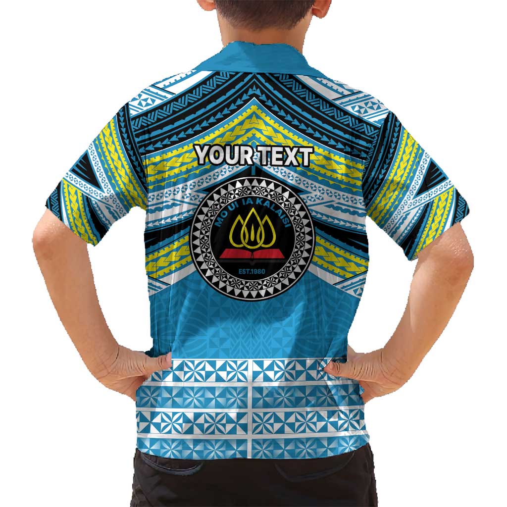 Personalised Tonga Lavengamalie College Family Matching Summer Maxi Dress and Hawaiian Shirt Polynesian Ngatu Tribal