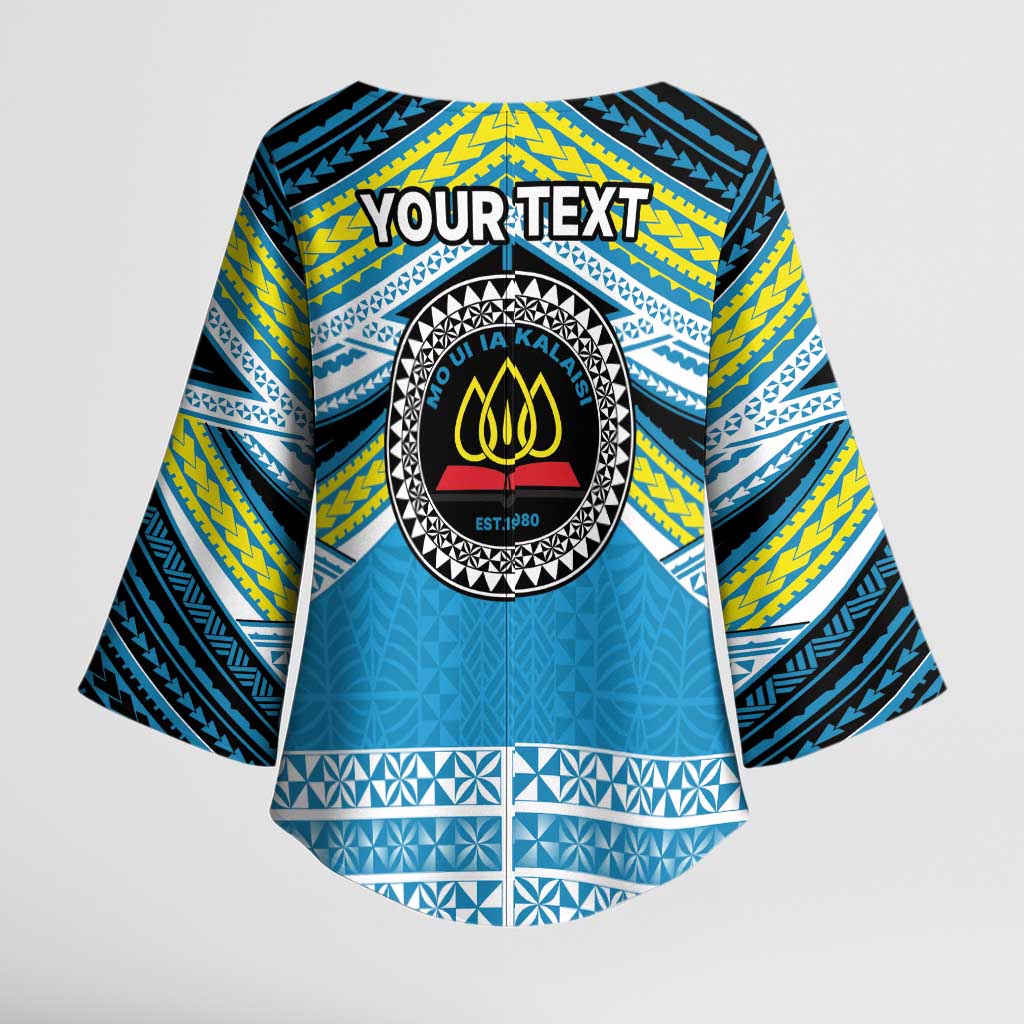 Personalised Tonga Lavengamalie College Kimono Sleeve Blouse Polynesian Ngatu Tribal LT9 - Polynesian Pride