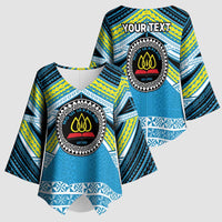 Personalised Tonga Lavengamalie College Kimono Sleeve Blouse Polynesian Ngatu Tribal LT9 - Polynesian Pride