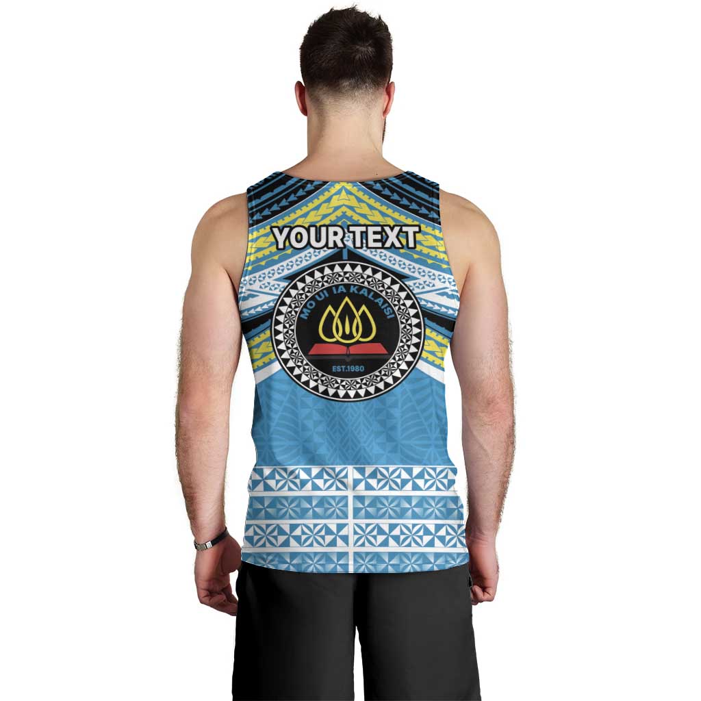 Personalised Tonga Lavengamalie College Men Tank Top Polynesian Ngatu Tribal LT9 - Polynesian Pride