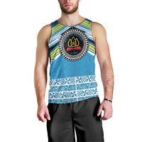 Personalised Tonga Lavengamalie College Men Tank Top Polynesian Ngatu Tribal LT9 - Polynesian Pride