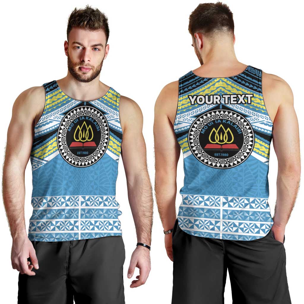 Personalised Tonga Lavengamalie College Men Tank Top Polynesian Ngatu Tribal LT9 - Polynesian Pride