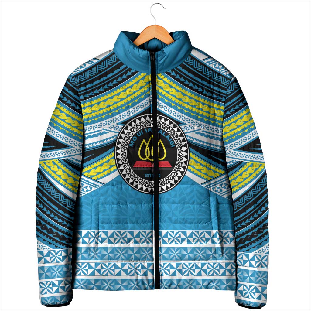 Personalised Tonga Lavengamalie College Padded Jacket Polynesian Ngatu Tribal LT9 - Polynesian Pride