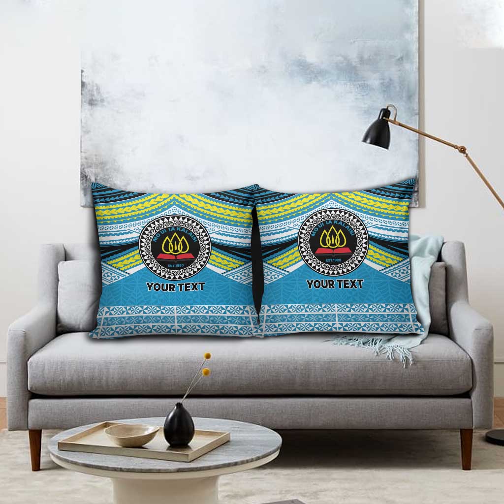 Personalised Tonga Lavengamalie College Pillow Cover Polynesian Ngatu Tribal - Polynesian Pride