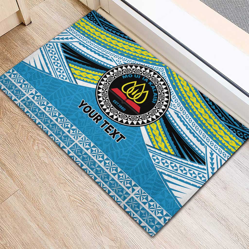 Personalised Tonga Lavengamalie College Rubber Doormat Polynesian Ngatu Tribal LT9 - Polynesian Pride