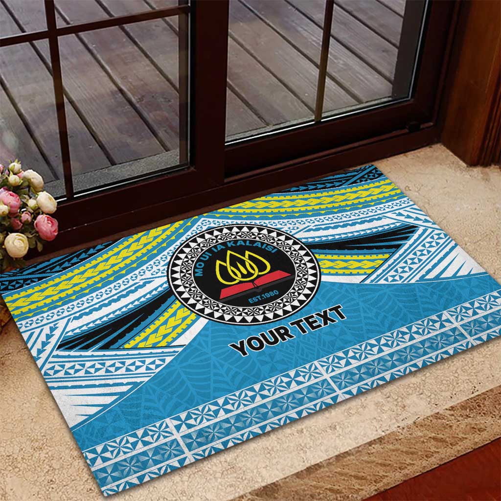 Personalised Tonga Lavengamalie College Rubber Doormat Polynesian Ngatu Tribal LT9 - Polynesian Pride