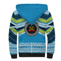 Personalised Tonga Lavengamalie College Sherpa Hoodie Polynesian Ngatu Tribal