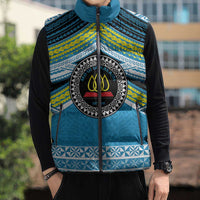 Personalised Tonga Lavengamalie College Sleeveless Puffer Jacket Polynesian Ngatu Tribal LT9 - Polynesian Pride
