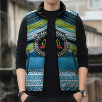 Personalised Tonga Lavengamalie College Sleeveless Puffer Jacket Polynesian Ngatu Tribal LT9 - Polynesian Pride