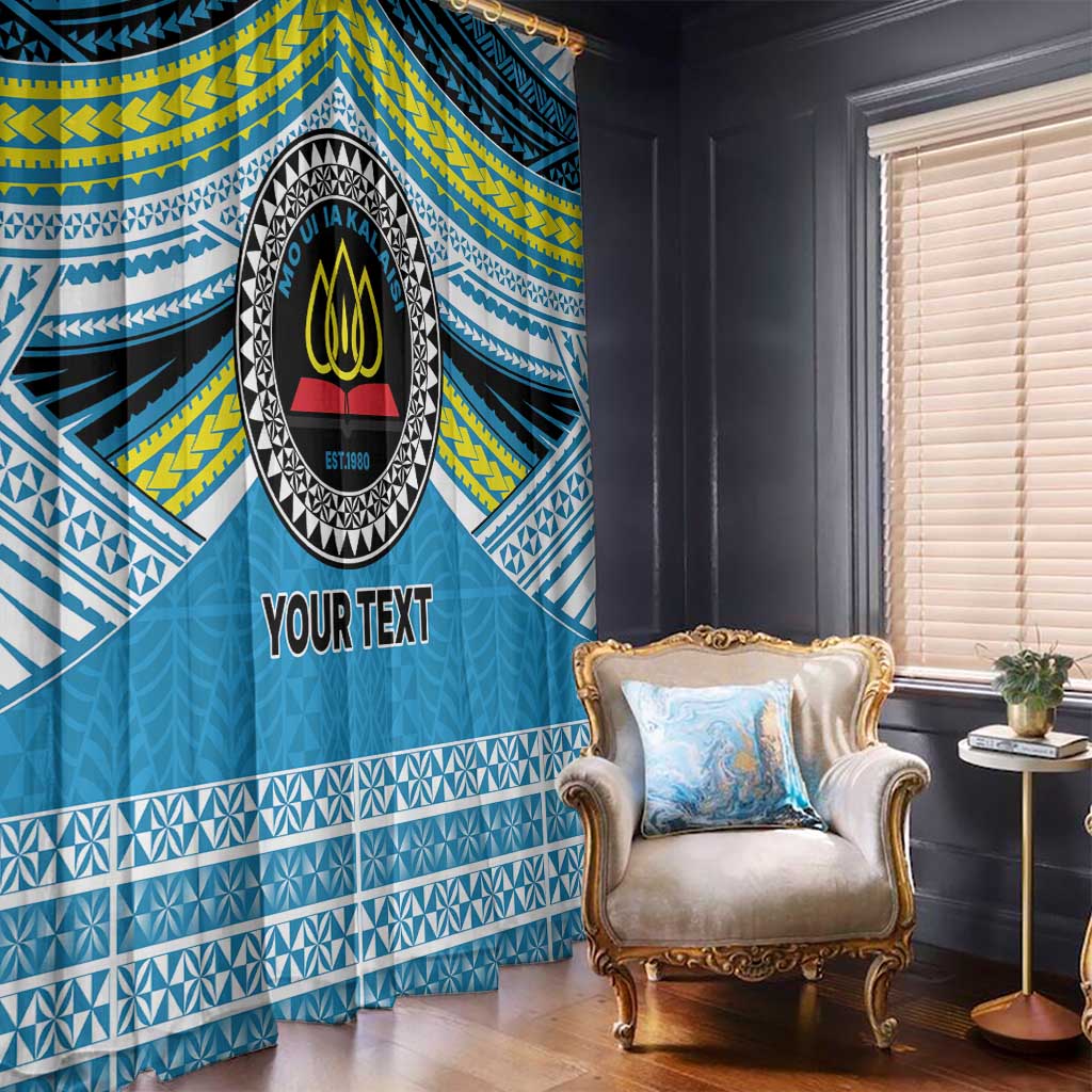 Personalised Tonga Lavengamalie College Window Curtain Polynesian Ngatu Tribal LT9 - Polynesian Pride