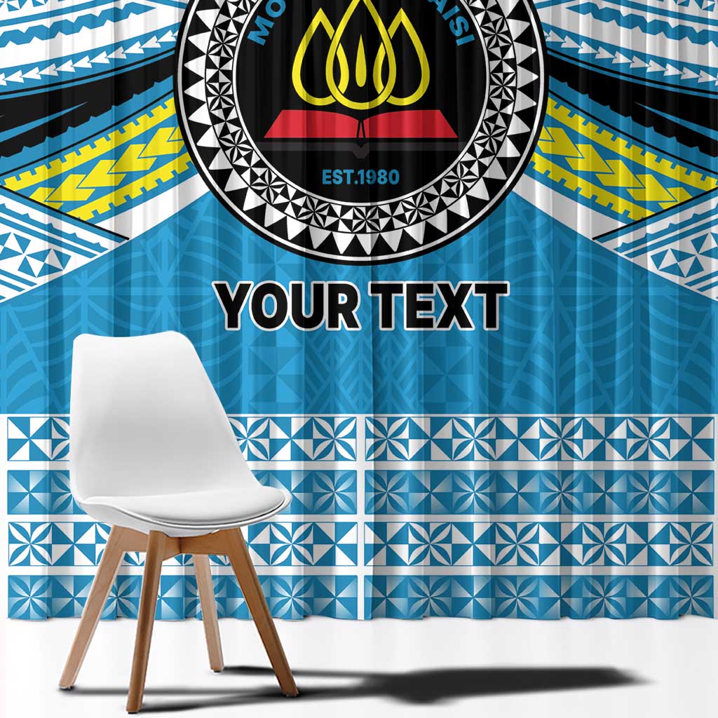 Personalised Tonga Lavengamalie College Window Curtain Polynesian Ngatu Tribal LT9 - Polynesian Pride