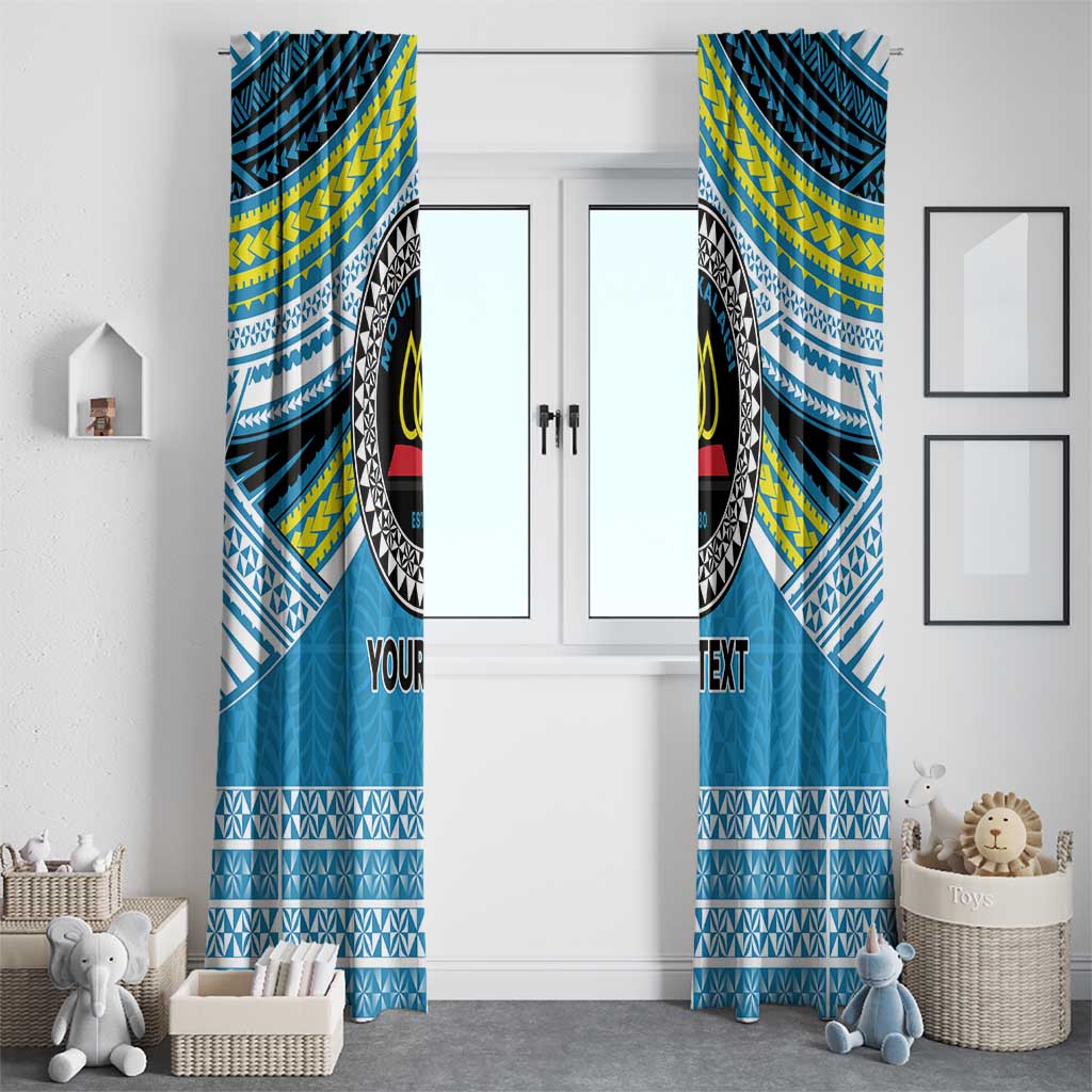 Personalised Tonga Lavengamalie College Window Curtain Polynesian Ngatu Tribal LT9 - Polynesian Pride