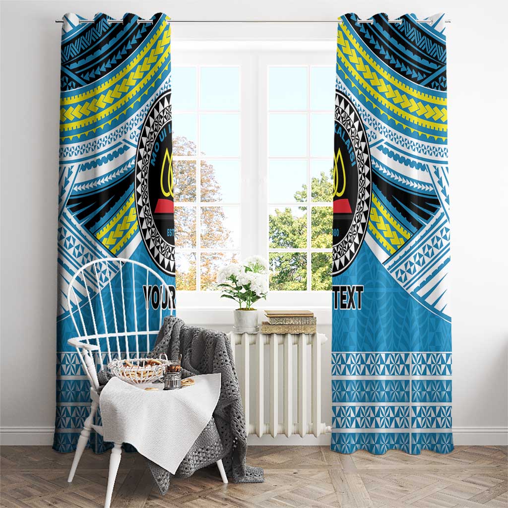 Personalised Tonga Lavengamalie College Window Curtain Polynesian Ngatu Tribal LT9 - Polynesian Pride