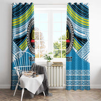 Personalised Tonga Lavengamalie College Window Curtain Polynesian Ngatu Tribal LT9 - Polynesian Pride