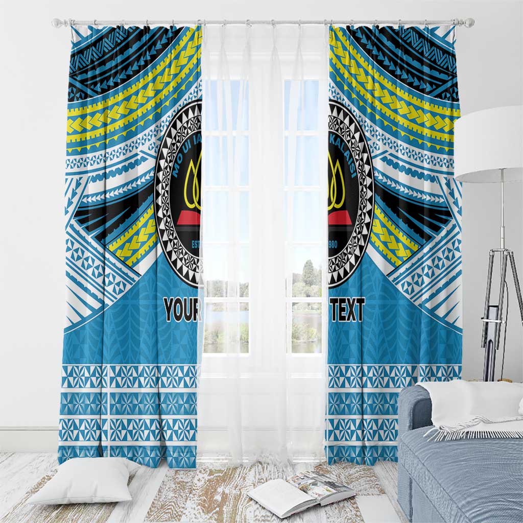 Personalised Tonga Lavengamalie College Window Curtain Polynesian Ngatu Tribal LT9 - Polynesian Pride