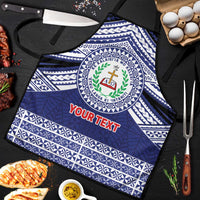 Personalised Tonga Sia'atoutai Theological College Apron Polynesian Ngatu Tribal LT9 Blue - Polynesian Pride