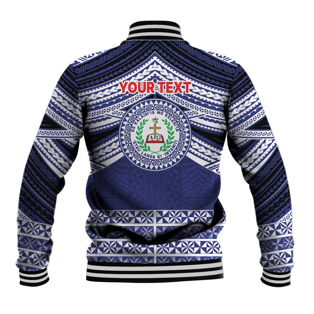 Personalised Tonga Sia'atoutai Theological College Baseball Jacket Polynesian Ngatu Tribal LT9 - Polynesian Pride