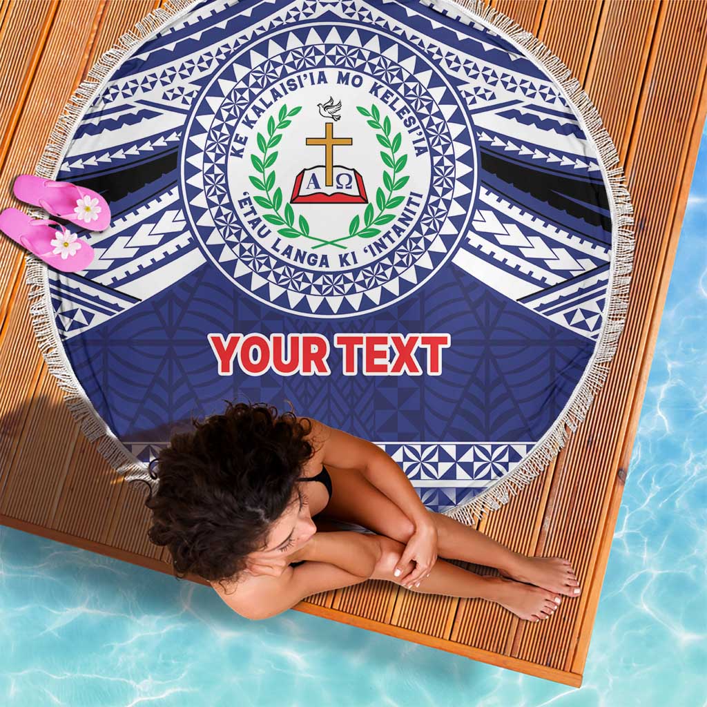 Personalised Tonga Sia'atoutai Theological College Beach Blanket Polynesian Ngatu Tribal LT9 - Polynesian Pride