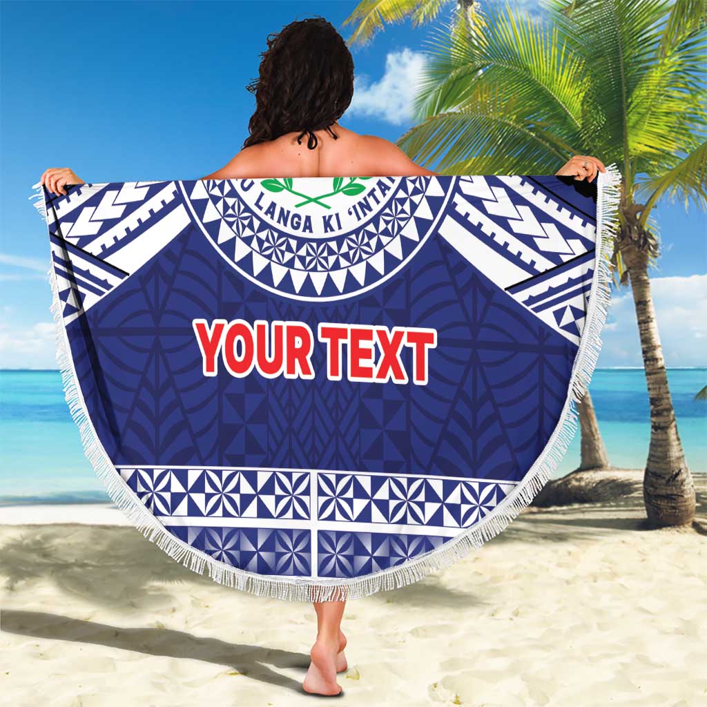 Personalised Tonga Sia'atoutai Theological College Beach Blanket Polynesian Ngatu Tribal LT9 - Polynesian Pride