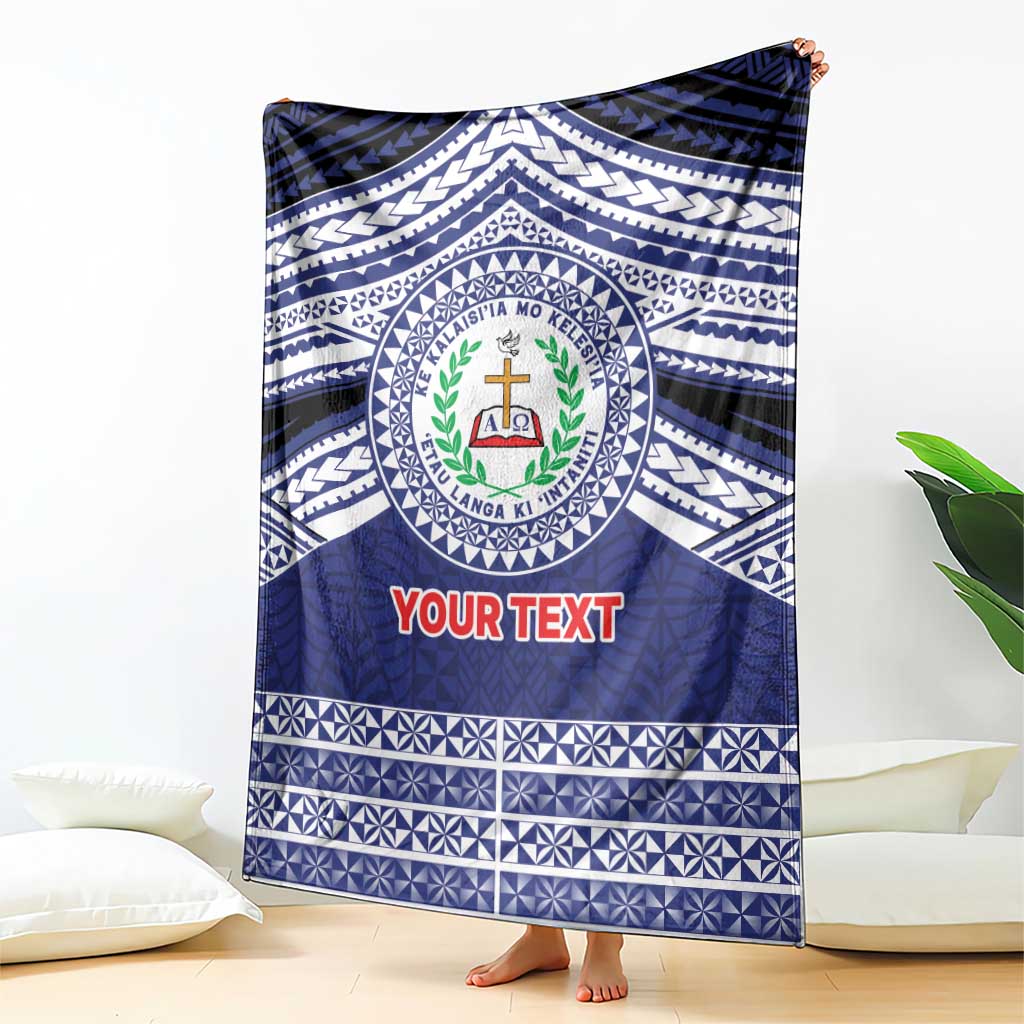 Personalised Tonga Sia'atoutai Theological College Blanket Polynesian Ngatu Tribal LT9 - Polynesian Pride