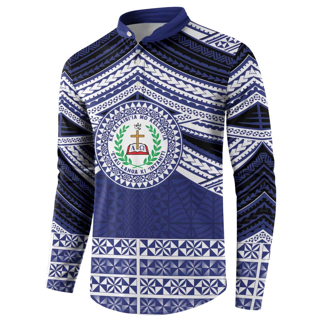 Personalised Tonga Sia'atoutai Theological College Button Sweatshirt Polynesian Ngatu Tribal LT9 - Polynesian Pride