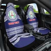 Personalised Tonga Sia'atoutai Theological College Car Seat Cover Polynesian Ngatu Tribal