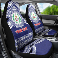Personalised Tonga Sia'atoutai Theological College Car Seat Cover Polynesian Ngatu Tribal