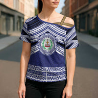 Personalised Tonga Sia'atoutai Theological College Cross Shoulder Shirt Polynesian Ngatu Tribal LT9 - Polynesian Pride