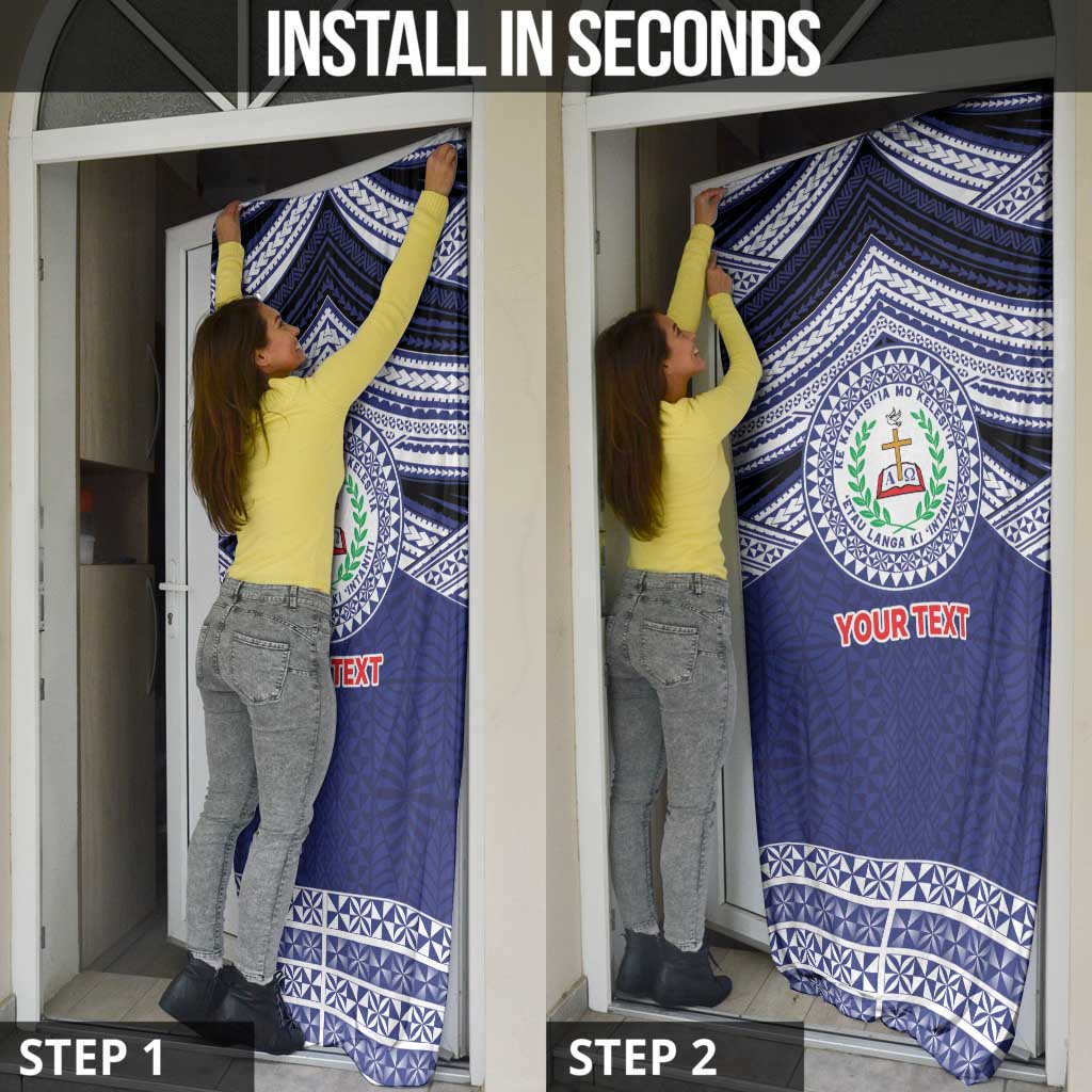 Personalised Tonga Sia'atoutai Theological College Door Cover Polynesian Ngatu Tribal LT9 - Polynesian Pride