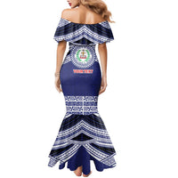 Personalised Tonga Sia'atoutai Theological College Family Matching Mermaid Dress and Hawaiian Shirt Polynesian Ngatu Tribal