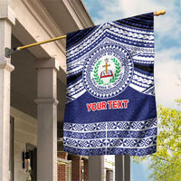 Personalised Tonga Sia'atoutai Theological College Garden Flag Polynesian Ngatu Tribal