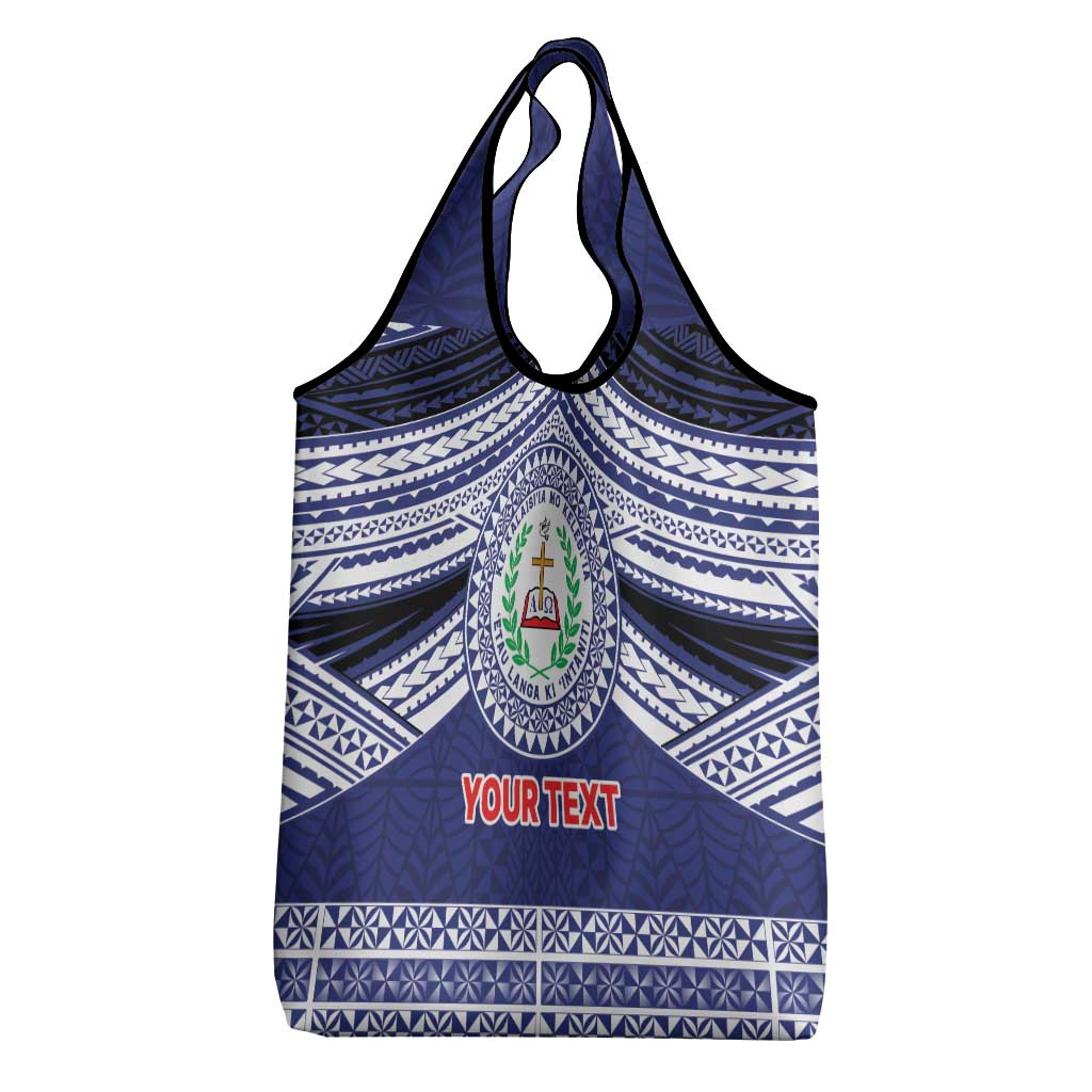 Personalised Tonga Sia'atoutai Theological College Grocery Bag Polynesian Ngatu Tribal LT9 - Polynesian Pride