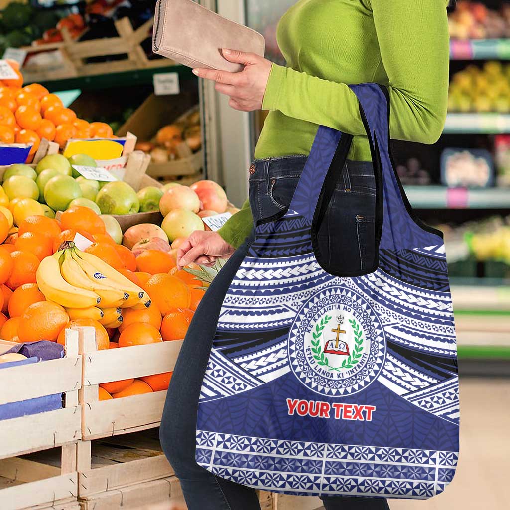 Personalised Tonga Sia'atoutai Theological College Grocery Bag Polynesian Ngatu Tribal LT9 - Polynesian Pride