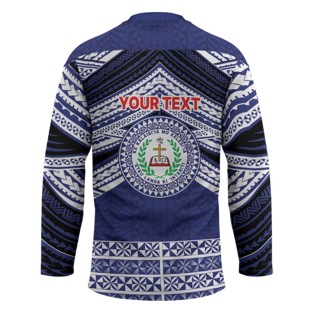 Personalised Tonga Sia'atoutai Theological College Hockey Jersey Polynesian Ngatu Tribal LT9 - Polynesian Pride