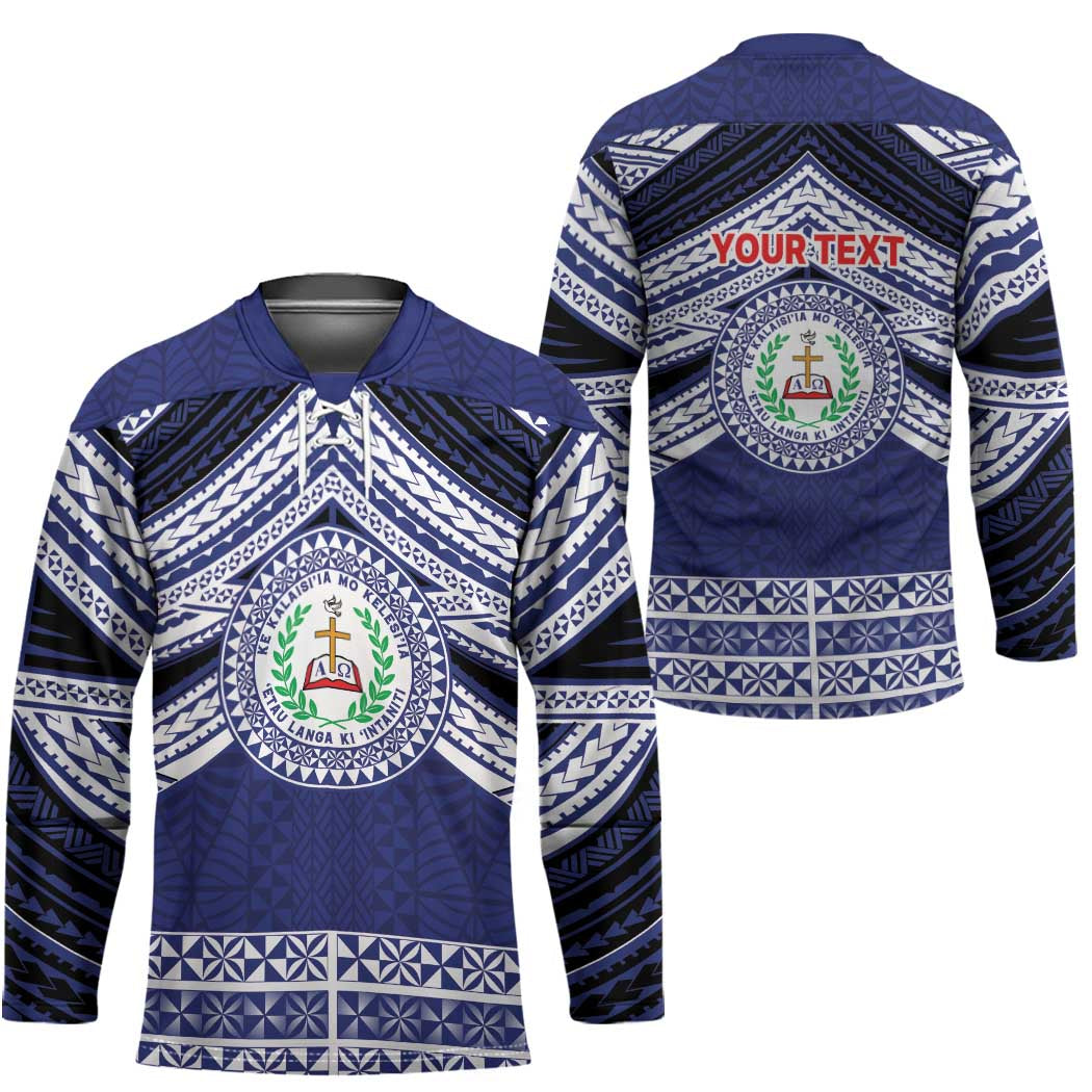 Personalised Tonga Sia'atoutai Theological College Hockey Jersey Polynesian Ngatu Tribal LT9 - Polynesian Pride