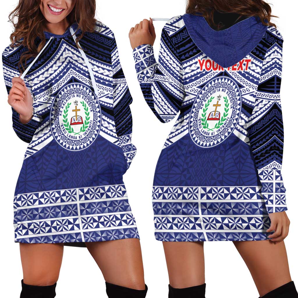 Personalised Tonga Sia'atoutai Theological College Hoodie Dress Polynesian Ngatu Tribal