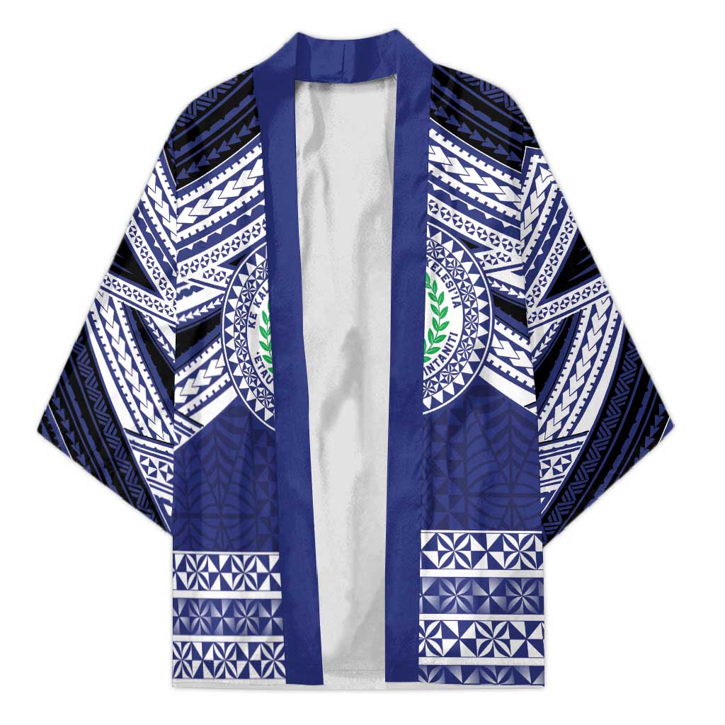 Personalised Tonga Sia'atoutai Theological College Kimono Polynesian Ngatu Tribal LT9 Unisex Blue - Polynesian Pride