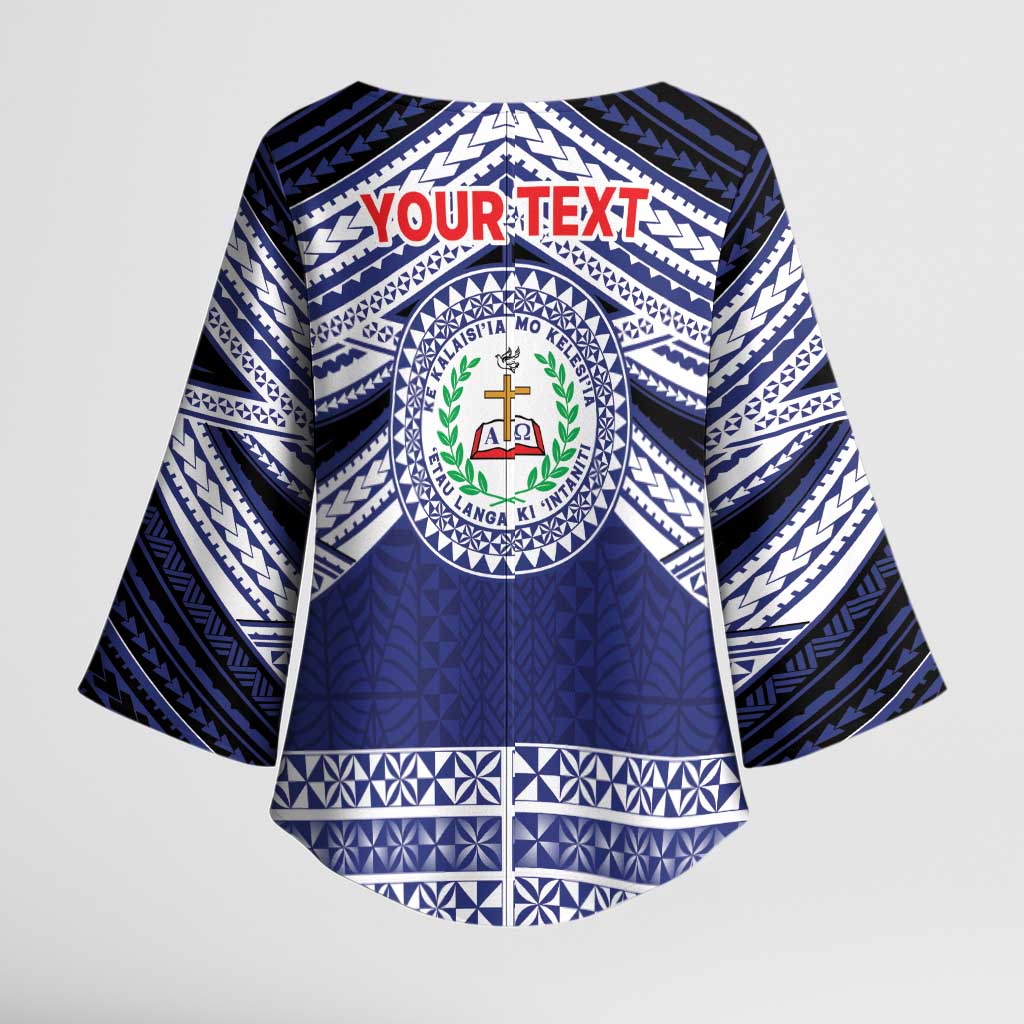 Personalised Tonga Sia'atoutai Theological College Kimono Sleeve Blouse Polynesian Ngatu Tribal LT9 - Polynesian Pride