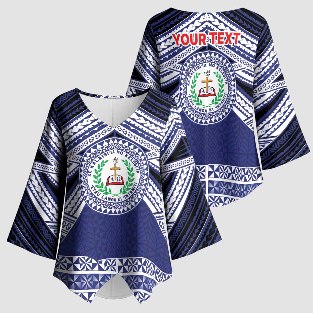 Personalised Tonga Sia'atoutai Theological College Kimono Sleeve Blouse Polynesian Ngatu Tribal LT9 - Polynesian Pride
